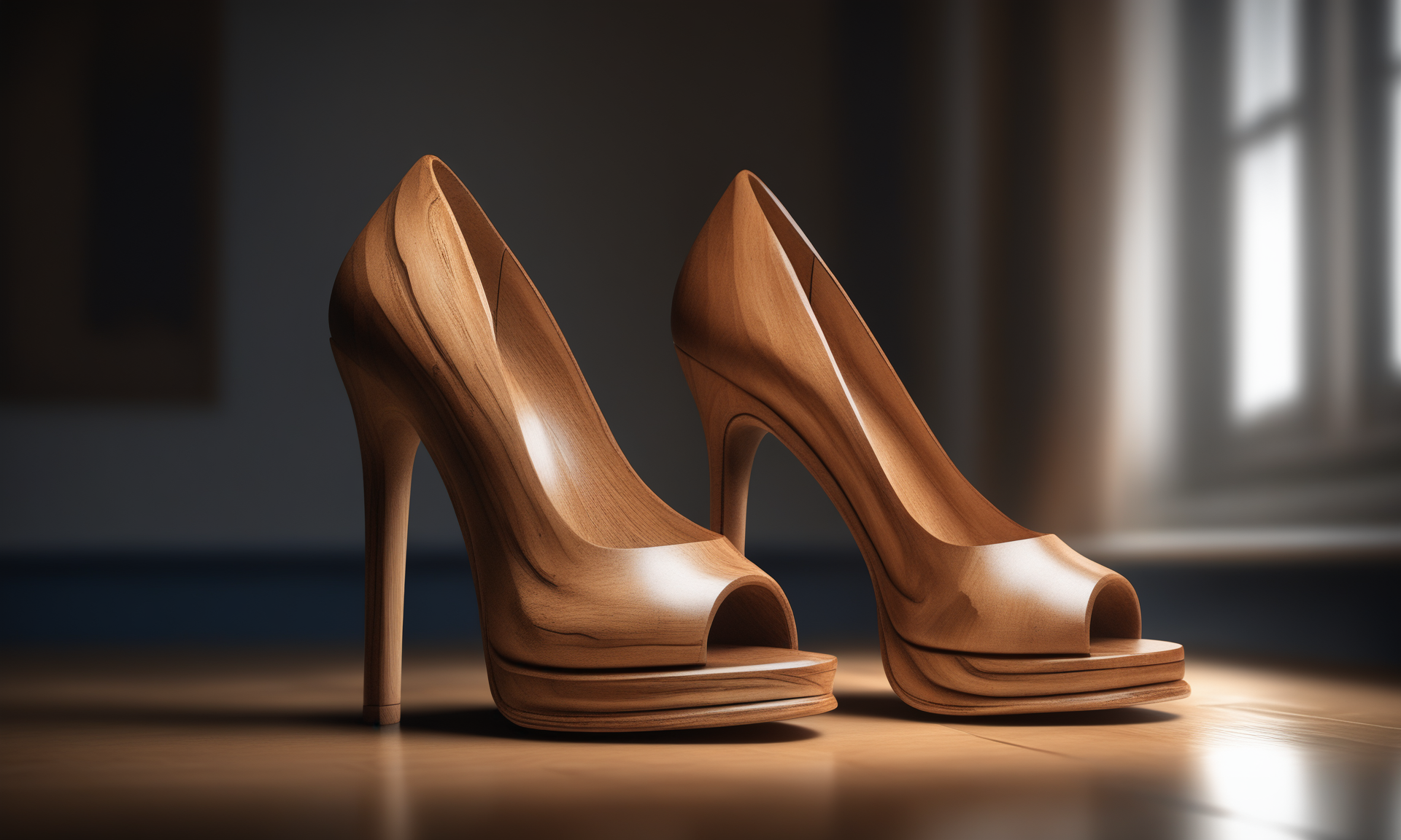 <lora:woodcarvingcd_xl-000005:0.8>,a pair of high heels statue made of wooden on floor,full body,woodcarvingcd_xl,wood carving,indoors,(Unbelievable Digital Artwork:1.3),CGSociety,ArtStation,master works, emotional, harmonious, high budget, moody, epic, gorgeous, perfect lighting, realistic, photorealistic, photographic, photo (medium),real, moody lighting, volumetric lighting, reality ray tracing, 8K, HDR, UHD, masterpiece, best quality, highly detailed, high resolution, finely detail, extremely detailed, ultra detailed, wallpaper