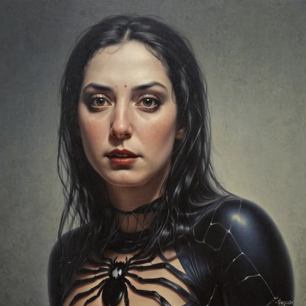 Painting of realistic detailed beautiful spider woman AH_Hayez  <lora:Paintings_by_Francesco_Hayez_-_Romantic_Italian_painter:1>