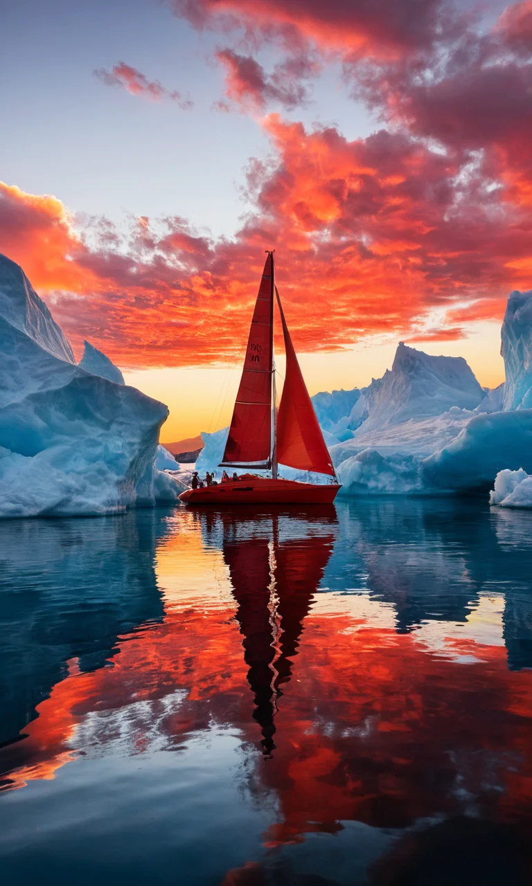 score_9, score_8_up, score_7_up, photo (medium) ,
(realistic:1.2),
realistic, photo, aesthetic erotic photography,
sailboat, glacier, iceberg, water, reflections, transparency, vivid colors, baroque, vivid color, Oz: A land of enchantment, where anything is possible, David Normal, backlight, sunset, blood red,