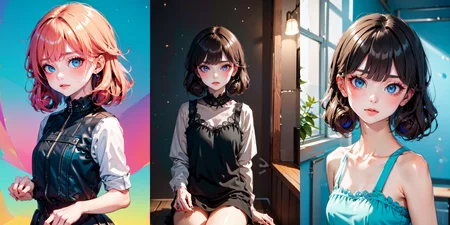 highly insanely detailed, masterpiece, top quality, best quality, highres, 4k, 8k, RAW photo, (very aesthetic, beautiful and aesthetic), rolled lob hairstyle,
__lazy-wildcards/dataset/background-color__,
<lora:rolled_lob-1.0:1>âââ