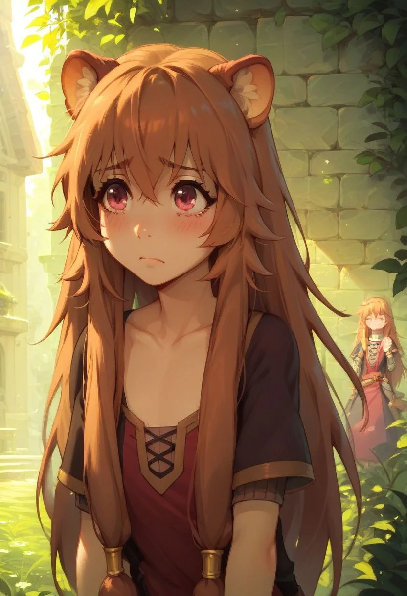 score_9, score_8_up, score_8_up,
chest closeup, chest focus,
raphtalia,red eyes,raccoon girl,long hair,sidelocks, people, sunlight hitting face,outside, fantasy village, people, lit from front, g0thicPXL, 1girl, ((blush)) highly detailed face, looking away,
flat chest,
youthful petite Body, petite figure, slender body shape,summer heat, heat effects, sun rays, sharp outlining, high contrast, vibrant colors, , sad, tearful eyes, BREAK,
flat chest,
score_9,score_8_up,score_7_up,very aesthetic ,(masterpiece:1.4), (best quality), (colorful), (detailed)