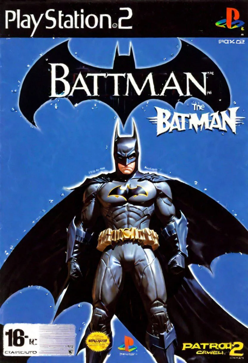 Ps2 cover disk, batman a Text title "Batman",
