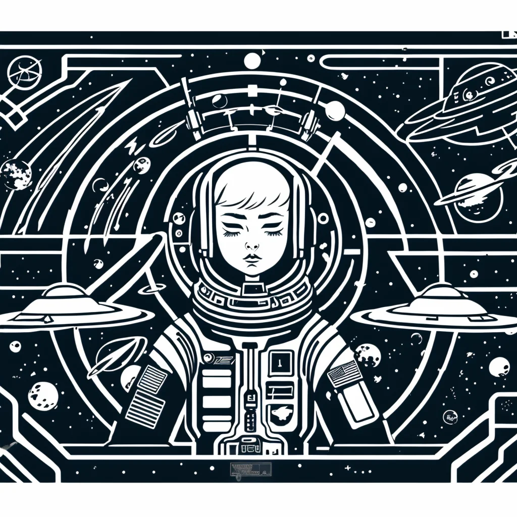 textless, best quality, line art adventure (military space serphm:1.2)