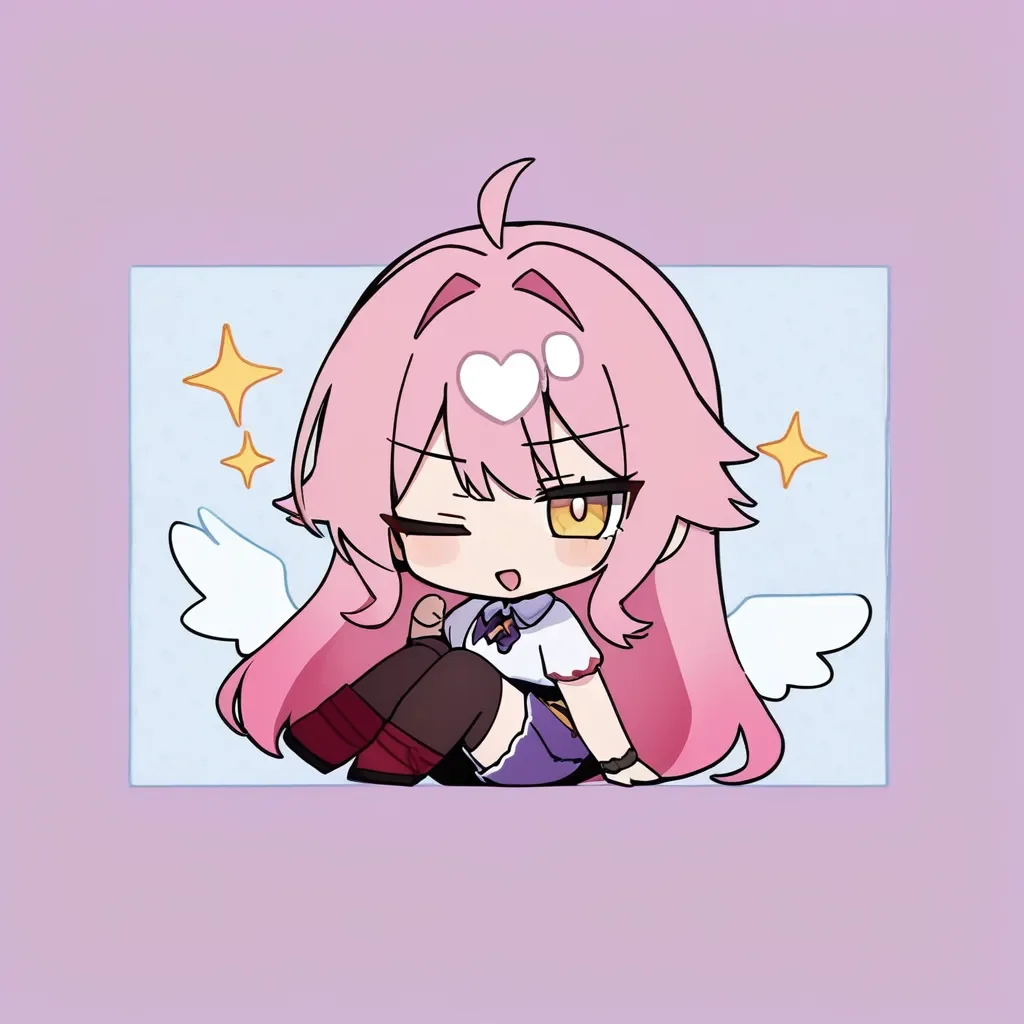 1girl, 
rabbit hole, yumenouchi chiharu, 
sakura
masterpiece, shirt, white wings, shorts, short sleeves, skirt, heart, hair intakes, looking at viewer, short hair, sparkle, boots, pink hair, one eye closed, red footwear, white shirt, ahoge, bubble, smile, purple shorts, wings, yellow eyes, blue skirt, thigh boots, angel wings, solo, open mouth, chibi, blush, collared shirt, 
newest, absurdres, safe
 <lora:rabbit_hole:1>