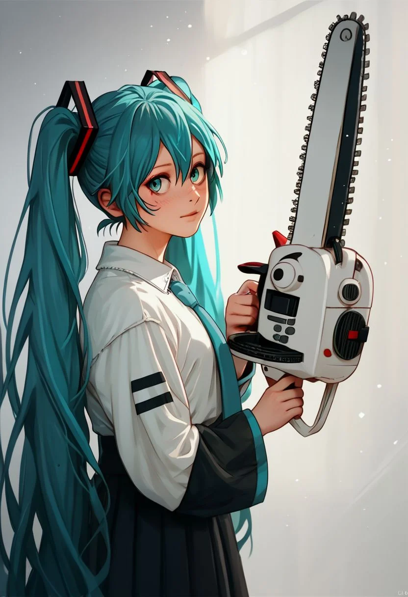score_9, score_8_up, score_7_up, score_6_up, score_5_up, score_4_up, Hatsune Miku holding a chainsaw