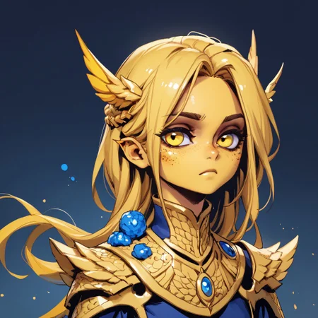 score_9, score_8, score_7, score_6, phantom_ix_row_style<lora:EMS-441357-EMS:1.000000> Carrybee with yellow yellow-gold and dull-blue color palette
