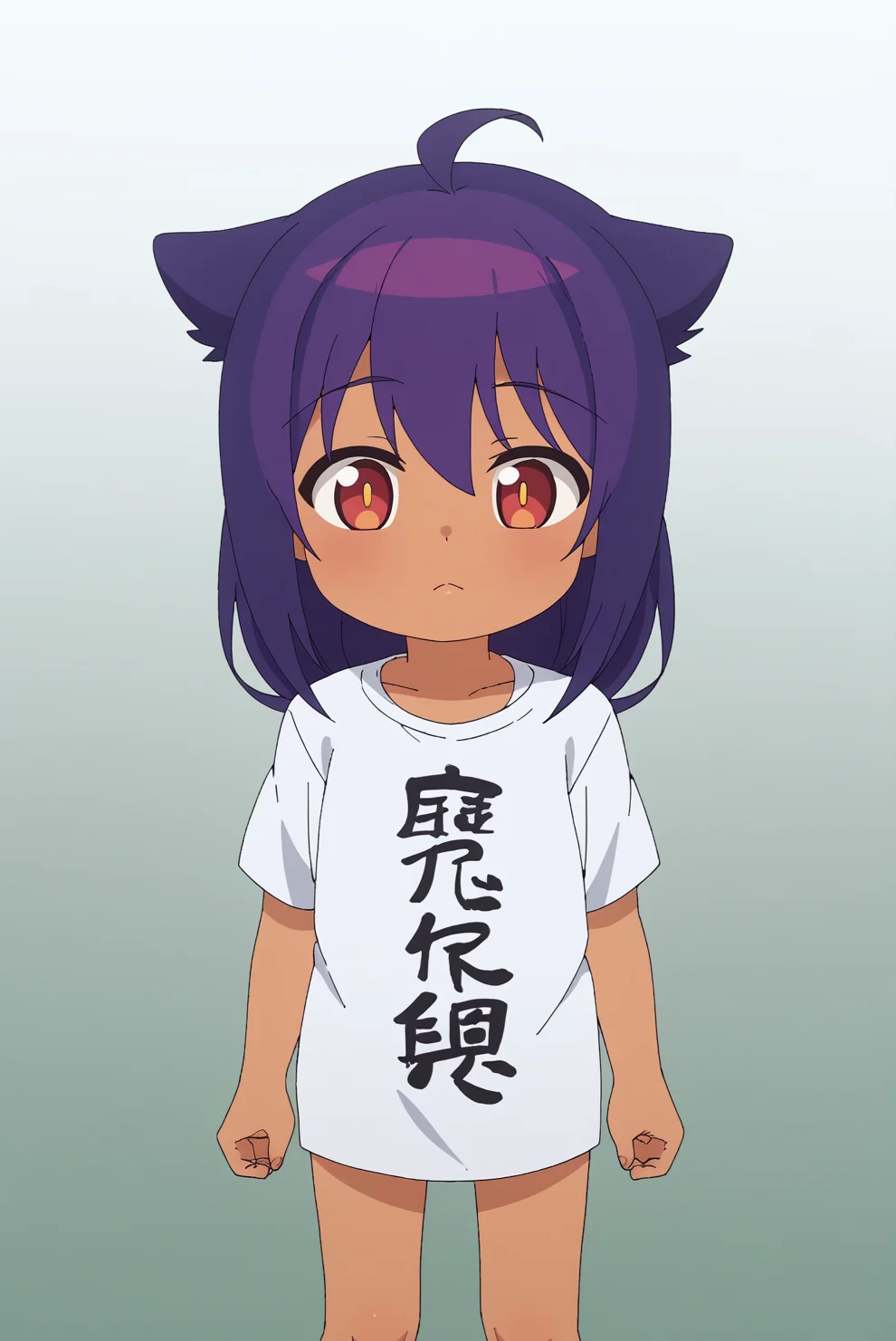 Jahy, child, solo, clothes writing, white shirt <lora:Jahy-sama_wa_Kujikenai-Jahy-PDXL:0.8>