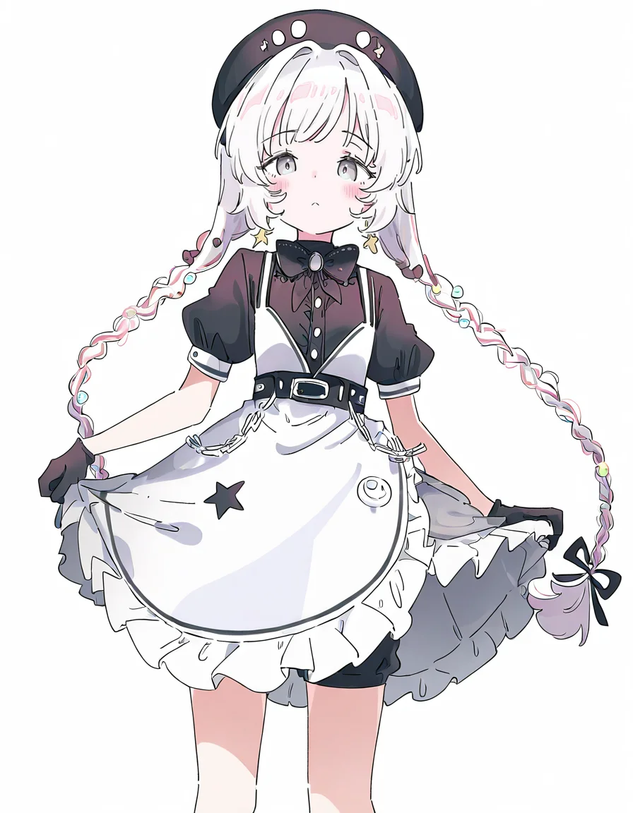 1girl,looking at viewer,(simple background:1.3),(white background:1.2),solo,cowboy shot,qiqiupaidui,(asami-chan:1.3),<lora:qiqiupaidui-000012>,grey eyes,white hair,, masterpiece, best quality, very aesthetic, absurdres,newest, incredibly absurdres,, (Ixy:0.6)),(hiten \(hitenkei\):0.7),