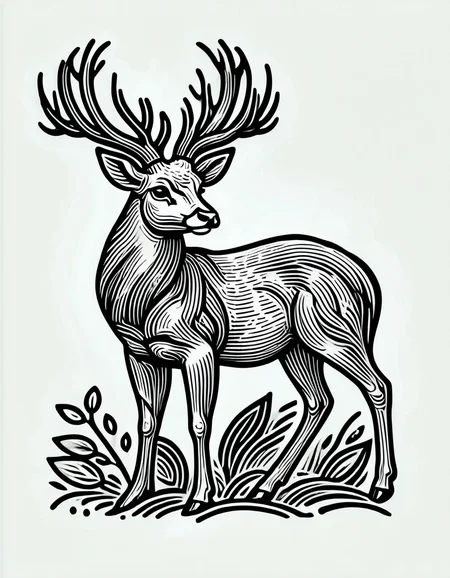 lineartlora, deer