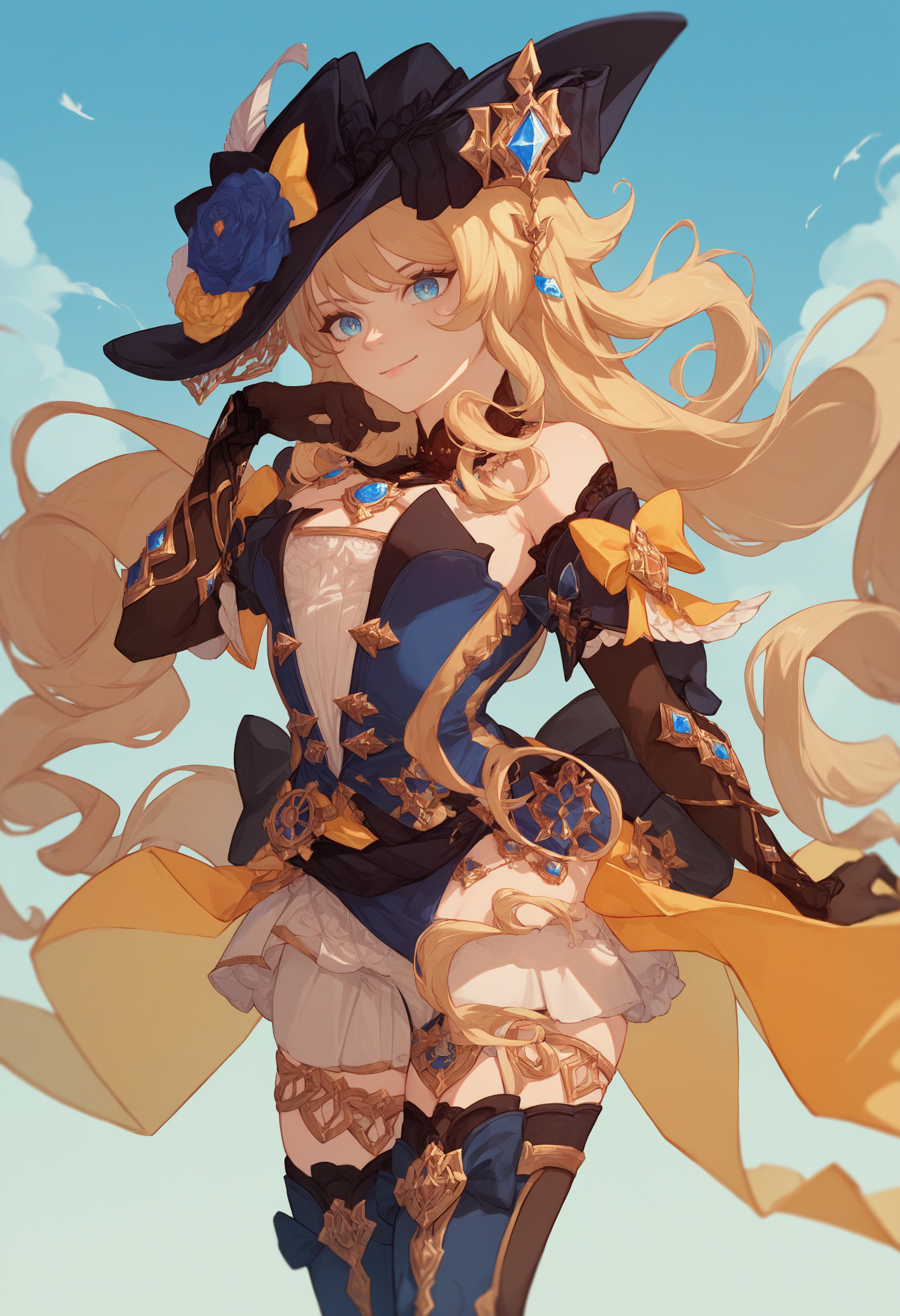 score_9, score_8_up, score_7_up, source_anime <lora:wrenchnavia-000009:1>,ginavia,female,light smile, elbow gloves, thigh boots,
