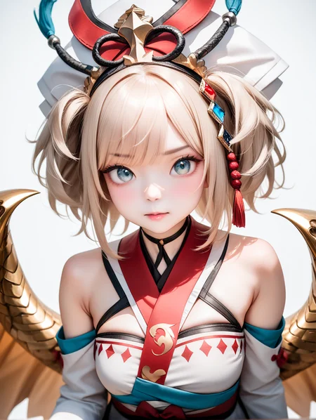 ,(ho-oh:0.7),1girl,(solo:1.2),white background,simple background,bare shoulders,,<lora:ho-oh-000004>,<lora:a31cosv2_last:1>, masterpiece, best quality, very aesthetic, absurdres
