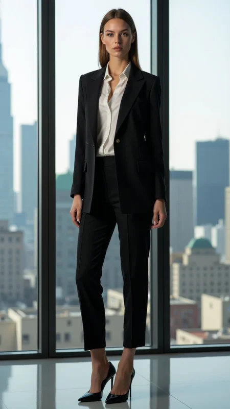 A model in a sleek, tailored business suit, standing confidently in a modern office, with floor-to-ceiling windows showcasing the city skyline behind her.
<lora:aidmaRealisticPeoplePhotograph:0.8> aidmaRealisticPeoplePhotograph.
<lora:aidmaImageUpgrader:0.25> aidmaimageupgrader