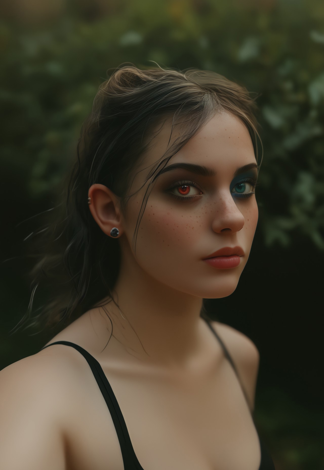 safe_pos, score_9,score_8_up,score_7_up, explicit, photo, realistic, freckles, heterochromia eyes, most beauty goth girl, big natural breasts, outdoor, detailed background
 (8k uhd:1,4)
 <lora:Dynamic Poses:1>
 <lora:detailed_notrigger:1>
