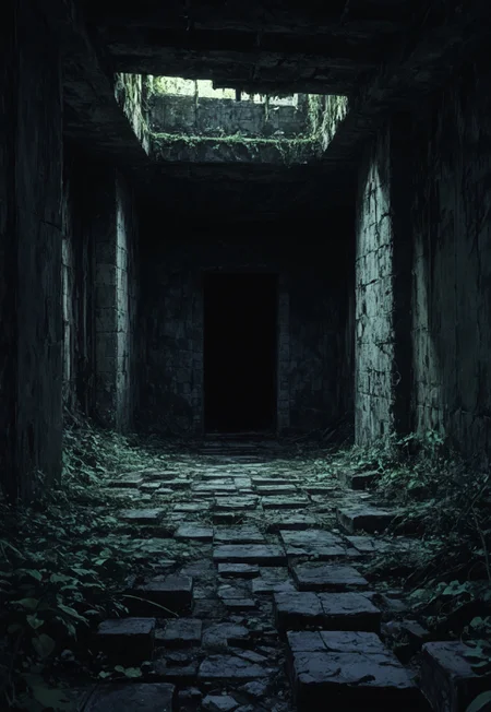 (((score_9, score_8_up, score_7_up, indoors, underground, darkness, close view, face focus, side view)))
,
((( )))
,
((( )))
,
((( )))
,
((( 1girl, solo, girl walking forward )))
,
((( )))
,
((( Abadunmb, dark, Ruins, downstairs, overgrown, moss, )))
,
((( )))
,
((( )))
,
()