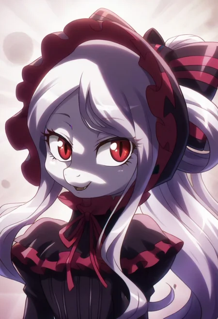 detailed background, shiny skin, posing, rating safe, <lora:shalltear.pony:1>, shalltear,
