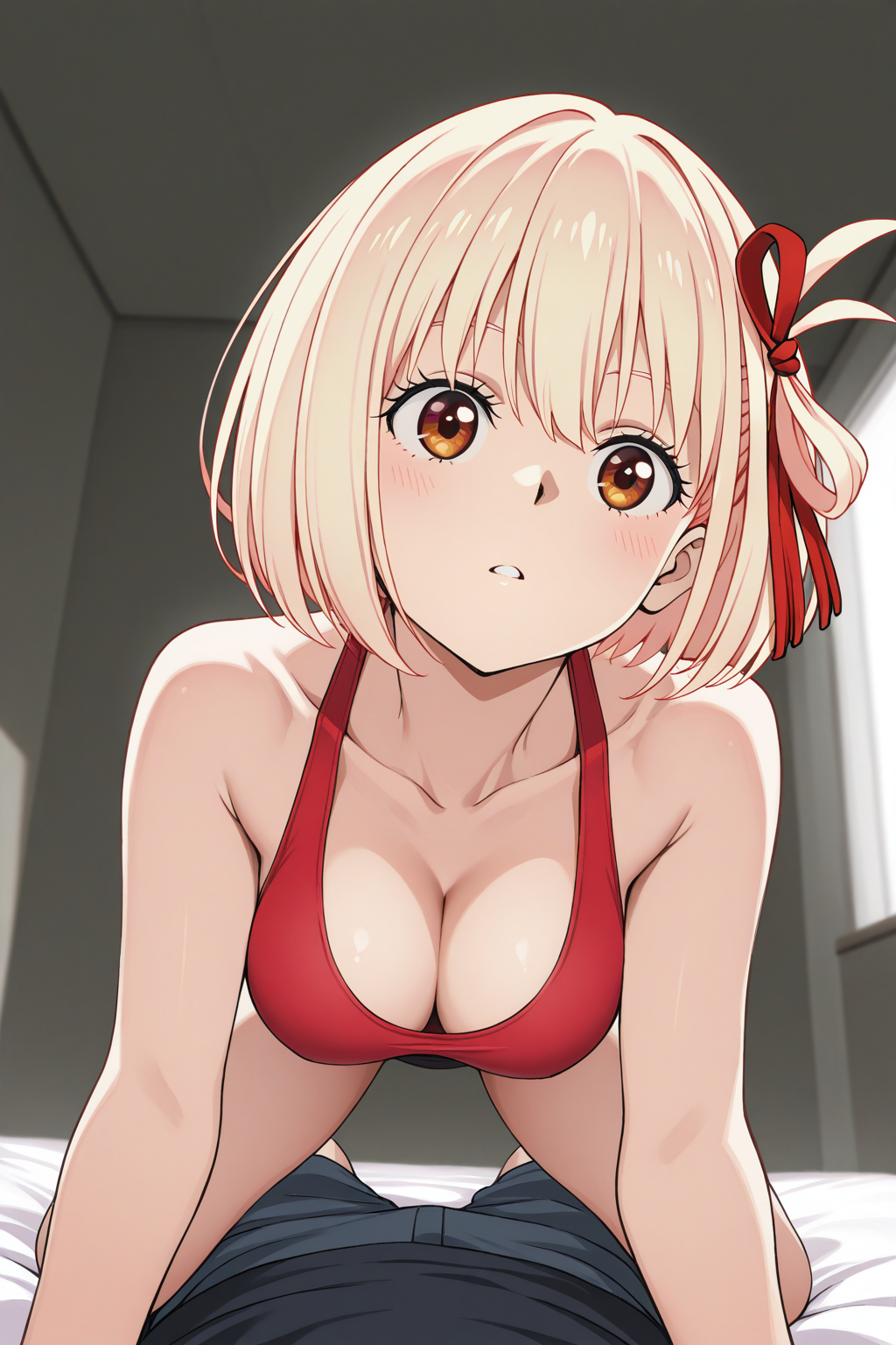 1girl, nishikigi chisato, <lora:TLR_Style:1>, tlr-style, masterpiece, best quality