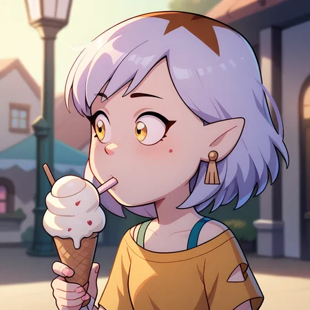 score_9, score_8_up, score_7_up, 1girl, medium shot, amity blight <lora:Amity Blight-000030:1> eating ice cream,