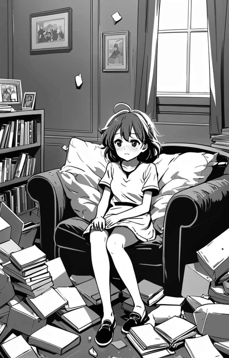 masterpiece,best quality,<lora:tbh373-sdxl:0.6>,illustration,style of exhausted people ,greyscale and white,comic portrait of idolmaster cinderella girls,