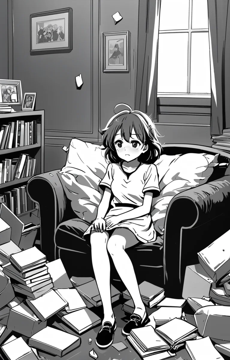 masterpiece,best quality,<lora:tbh373-sdxl:0.6>,illustration,style of exhausted people ,greyscale and white,comic portrait of idolmaster cinderella girls,