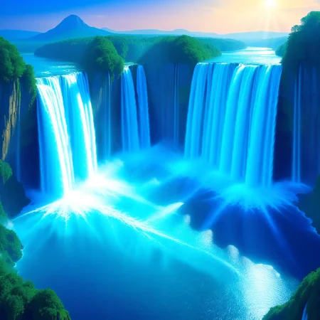 ethereal fantasy concept art of (many large waterfalls), (are falling onto a large lake from a great height), <lora:epwsdxl:0.8>, elementalplanewater, best quality, masterpiece, 4k, uncensored, prefect lighting, rating_explicit, very aesthetic, detailed, <lora:add_details_xl:0.6>, very detailed, <lora:SDXLHighDetail_v5:0.6> . magnificent, celestial, ethereal, painterly, epic, majestic, magical, fantasy art, cover art, dreamy