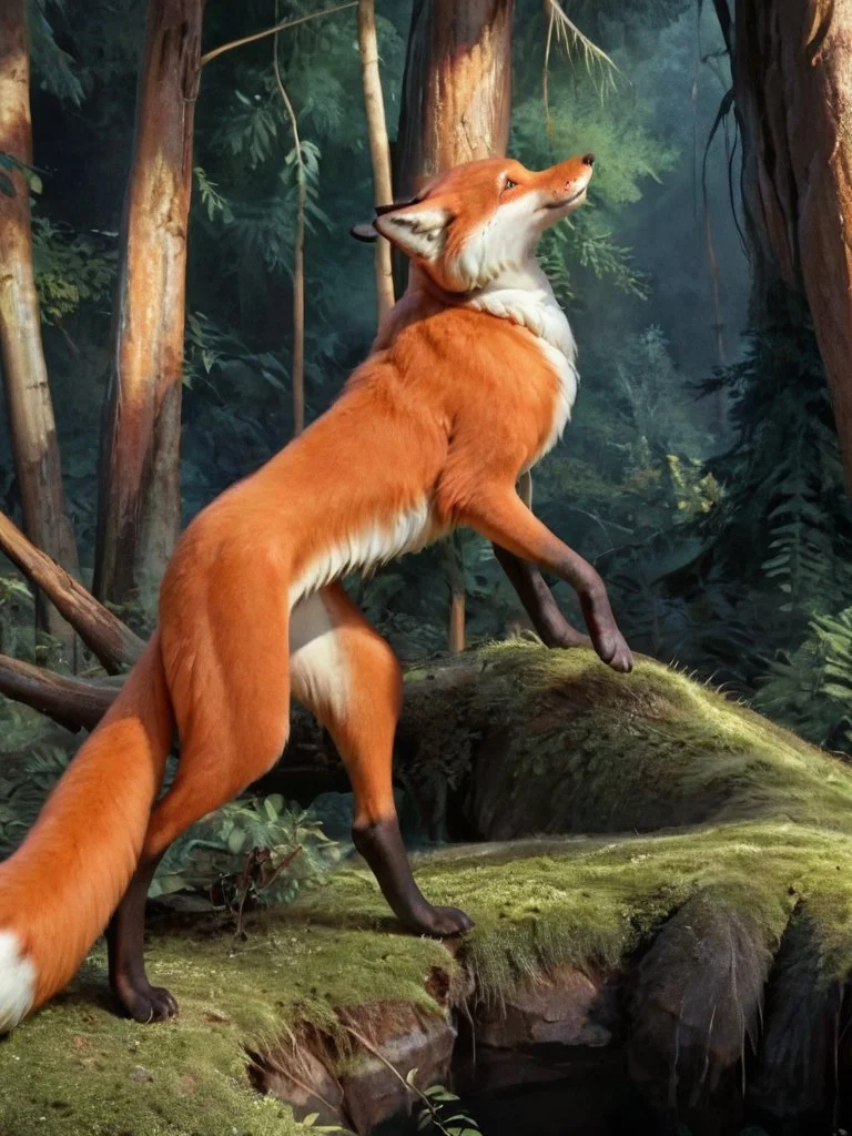 Score_9, score_8_up, scenery, fullbody, 1girl lisichka_A, posing, furry fox <lora:Lisichka:0.9>, highly detailed, masterpiece, wild forest, scenery, extreme detailed, hyperrealistic, masterpiece, detailed fur, beautiful fur