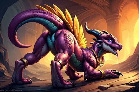 scalie, anthro, ((female)), ((kobold:1.3)), detailed pink scales, detailed scales, intricate scales, ((small breasts)), (nude), (detailed face), (detailed eyes:2), (big eyes:0.5), claws, open mouth, grin, (fangs:1.3), cute, young, muscular, athletic, elegant, beautiful, claws, (slit pupils), bright eyes, expressive eyes, (chubby:0.5), (plump:0.5), smiling, happy, 
((((head with thick long feathers)))), ((feathered arms, feathered legs)) covered in feathers, 
presenting, all fours, ass up, raised tail, rear view shot, back turned, facing away, backside,
(saliva), (drooling:0.5),
<lora:dragon:0.1>,
<lora:addmoredetails:0.1>,
<lora:Velociraptor_Dino:0.1>,
<lora:deathclaw:0.1>,
<lora:azt3ch:0.1>,
<lora:sailor_moon:1.0>
by darkgem, by thesecretcave, by silverfox5213, , 
((golden bracelet, golden anklet, golden necklace, golden earrings, iridescent gold, collar, golden tiara)),
noon, sunlight, 
on a beach, 
(ambient light on the body),
Ray tracing, dutch angle, concept art, highly detailed, (hi res), ((masterpiece)), ((best quality)) masterpiece, best quality, masterpiece, best quality, cinematic composition, (masterpiece, best quality, ultra realistic, 4k, (high detail:1.3), sharp focus,
