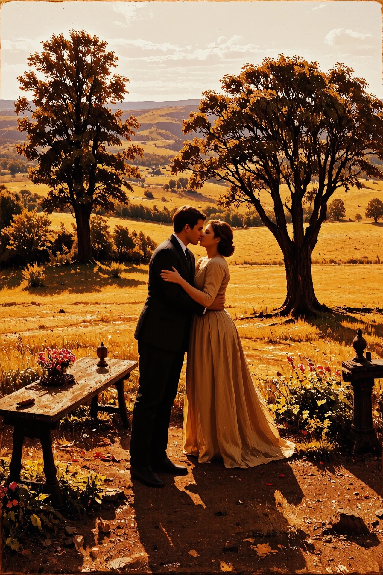 beautiful Vincentian landscape, couple kissing, multilayer paint splash style, <lora:Hand v2:1> <lora:Anti-Blur:1> <lora:Insane Detail Slider:0.5>   <lora:Flux.1_Turbo_Detailer:0.6>   <lora:flux-photo-transparent_Alpha_1.0:0.8> <lora:flux.1_lora_flyway_Epic-detail_v2:1>   <lora:Painterly01b_CE_FLUX_AIT:0.8> pntrlyCE_style