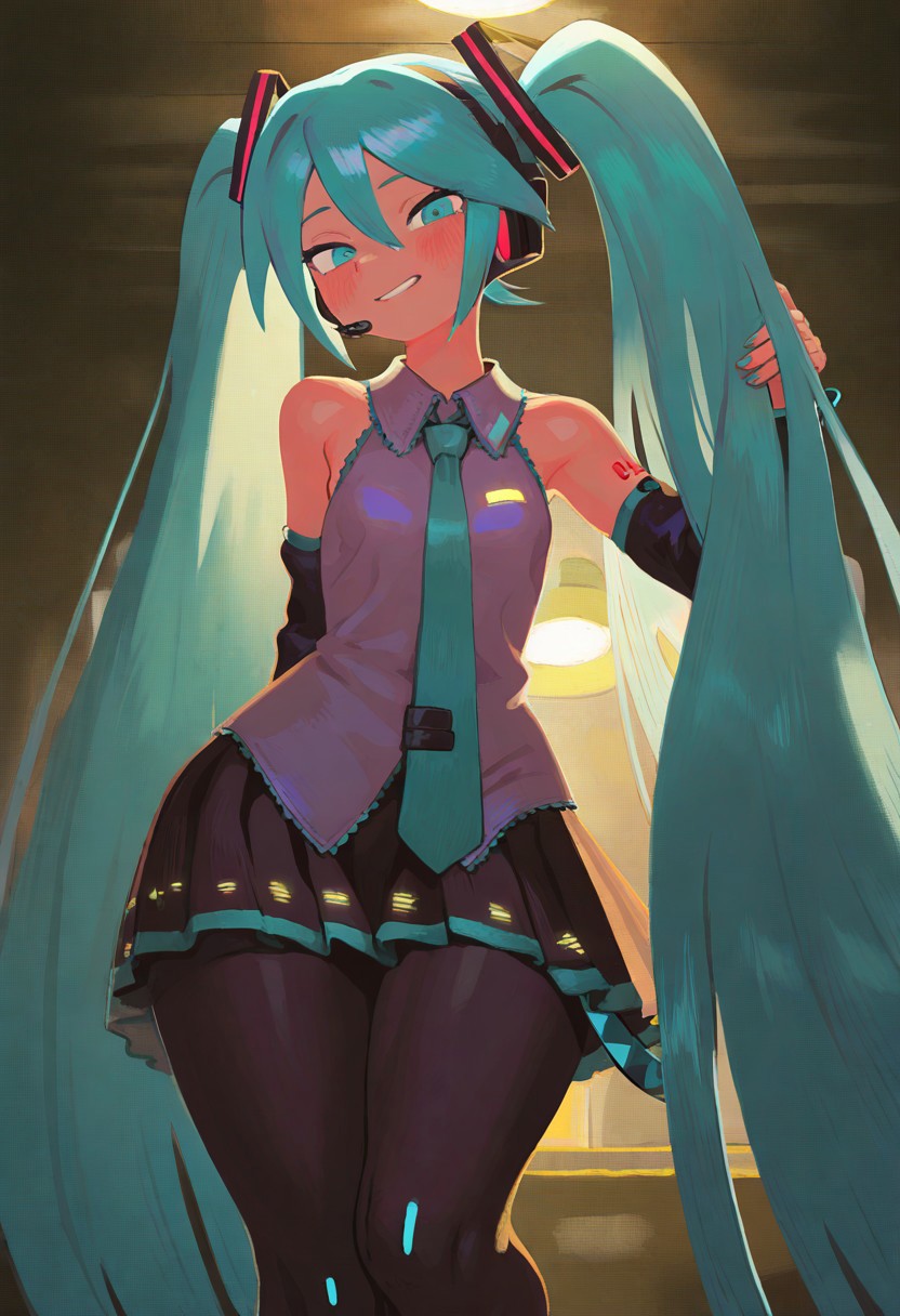 masterpiece, best quality, very aesthetic, high resolution, ultra-detailed, absurdres, newest, extremely detailed eyes, beautiful, perfect lighting, hi res, amazing quality, very awa, Brightly Lit, Highly Visible, 8k, sharp focus, beautiful, perfect lighting, volumetric lighting, scenery, painting_(artwork), KTNK_ST, CTSTL, Hatsune Miku