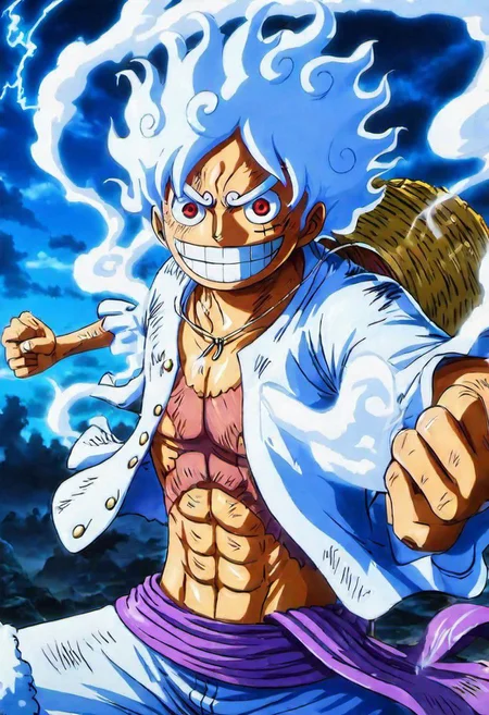 2D a 1Luffy in Wano, (best quality, masterpiece, detailed, highly detailed face) ,(high definition face:1.0),(detailed eyes:1.0) 8k,(Smilex2), (solo), amazing perspective, profesional composition ,