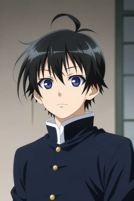 score_9, score_8_up, score_7_up, , rating_safe, , anime screencap, anime coloring, official style, , depth of field, 1boy, solo, male focus, <lora:misogi_kumagawa_pony:0.76>, misogi_kumagawa, black hair, blue eyes, short hair, ahoge, , , <lora:sdxl_lightning_8step_lora:1>