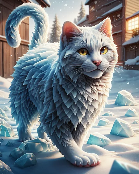 1score_9, score_8_up, score_7_up, intricate details,
<lora:Fr0stWrld:1>, fr0stwrld, snow, ice, ice crystal
1boy(feral furry,
cat
full body, looking at the viewer:2, solo, smiling), detailed background, depth of field, subsurface scattering,
<lora:ral-chrosc-clr:0.3>, ral-chrosc-clr,
<lora:xl_more_art-full_v1:0.4>,
<lora:add-detail-xl:0.4>