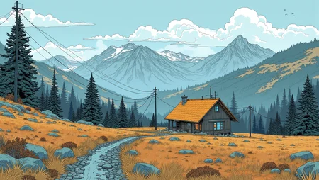 A cottage in a mountain landscape
<lora:Blue_Future:1.0>