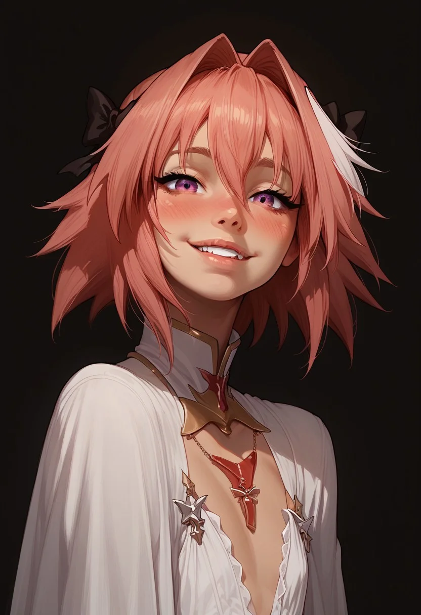 score_9, score_8_up, score_8. score_9, score_8_up, score_7_up, score_6_up, masterpiece, 4k, high quality, (best quality:1.1), ExpressiveH, close up
EPfaAstolfo, flat chest, blushing, looking at viewer, smiling, g0dd3ss, white dress
black background