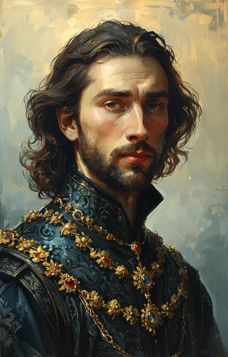 masterpiece,best quality,<lora:tbh334-sdxl:0.6>,illustration,style of Anato Finnstark portrait of noble man
