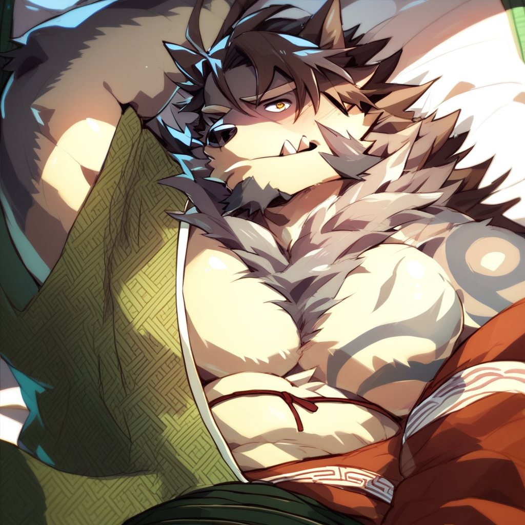 score_9, score_8_up, score_7_up, score_6_up, Temujin, bara, Mongolian clothes, lying, open clothes