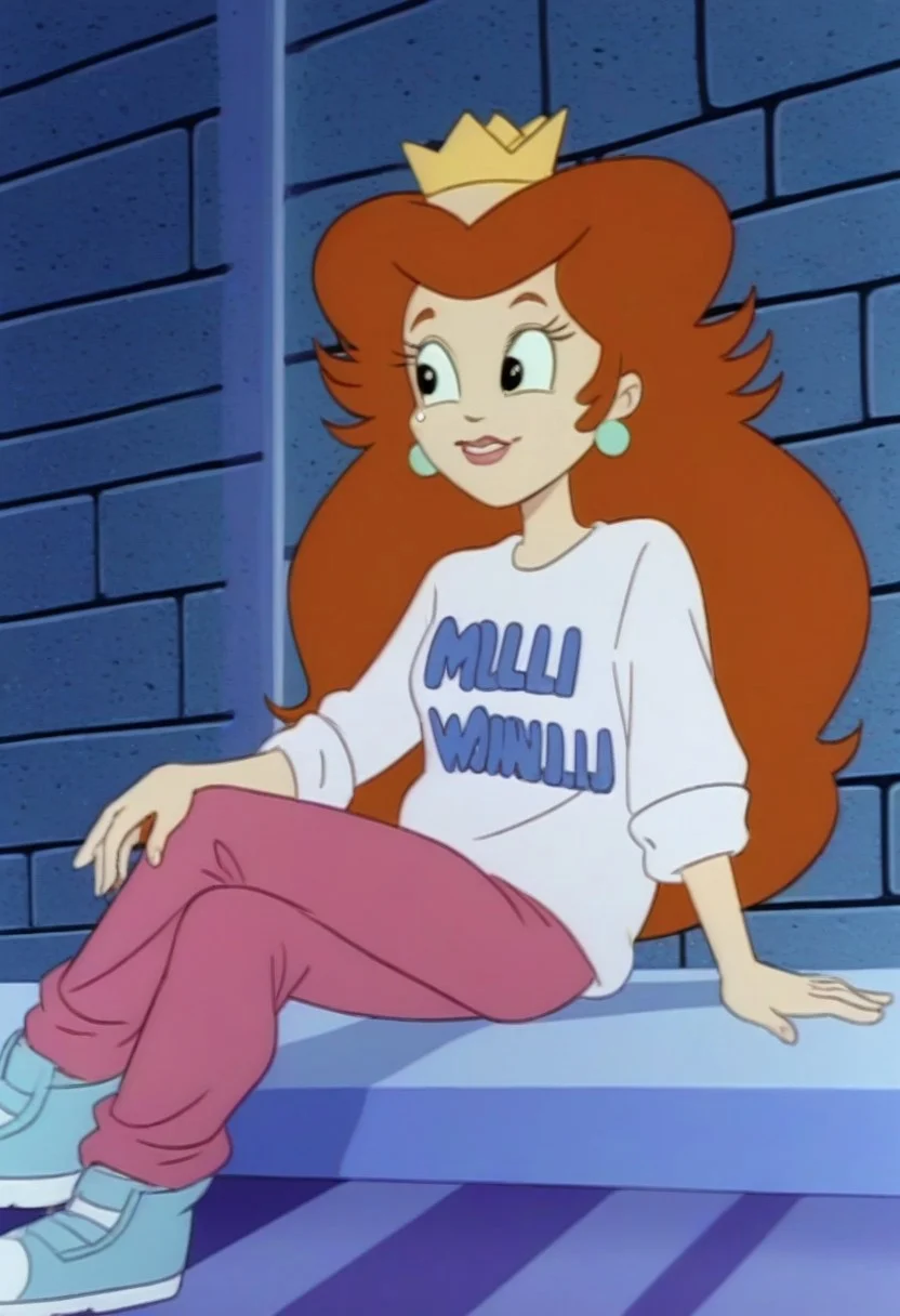 (source_anime, score_9, score_8_up, score_7_up:1),
best quality, masterpiece, amazing quality, very aesthetic, absurdres,
1girl, solo,
smbss_toadstool,
sweateroutfit, looking to the side, sitting,
indoors