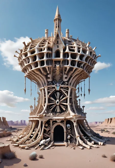 boneswm, he-man, blonde hair, harness, NEGATIVE_HANDS, easynegative, in a desert wasteland, castle ruins in background, vultures flying overhead,