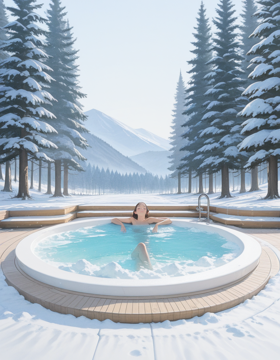 score_7_up, anime BREAK official art, solo, 1girl, one girl, 
BREAK <lora:Luxury_yacht-000008:0.9>, Luxury yacht, 
scenery, hottub, bathtub, 
snow, tree, 
(masterpiece:1.3), best quality, high resolution, unity 8k wallpaper, extremely detailed CG, 8K, (watercolor \(medium\), muted color, sketch:1.1), perfect anatomy, highly finished, masterpiece, best quality, high quality, amazing quality, great quality, very aesthetic, ultra detailed, highres, absurdres, highly detailed, highly detailed background,