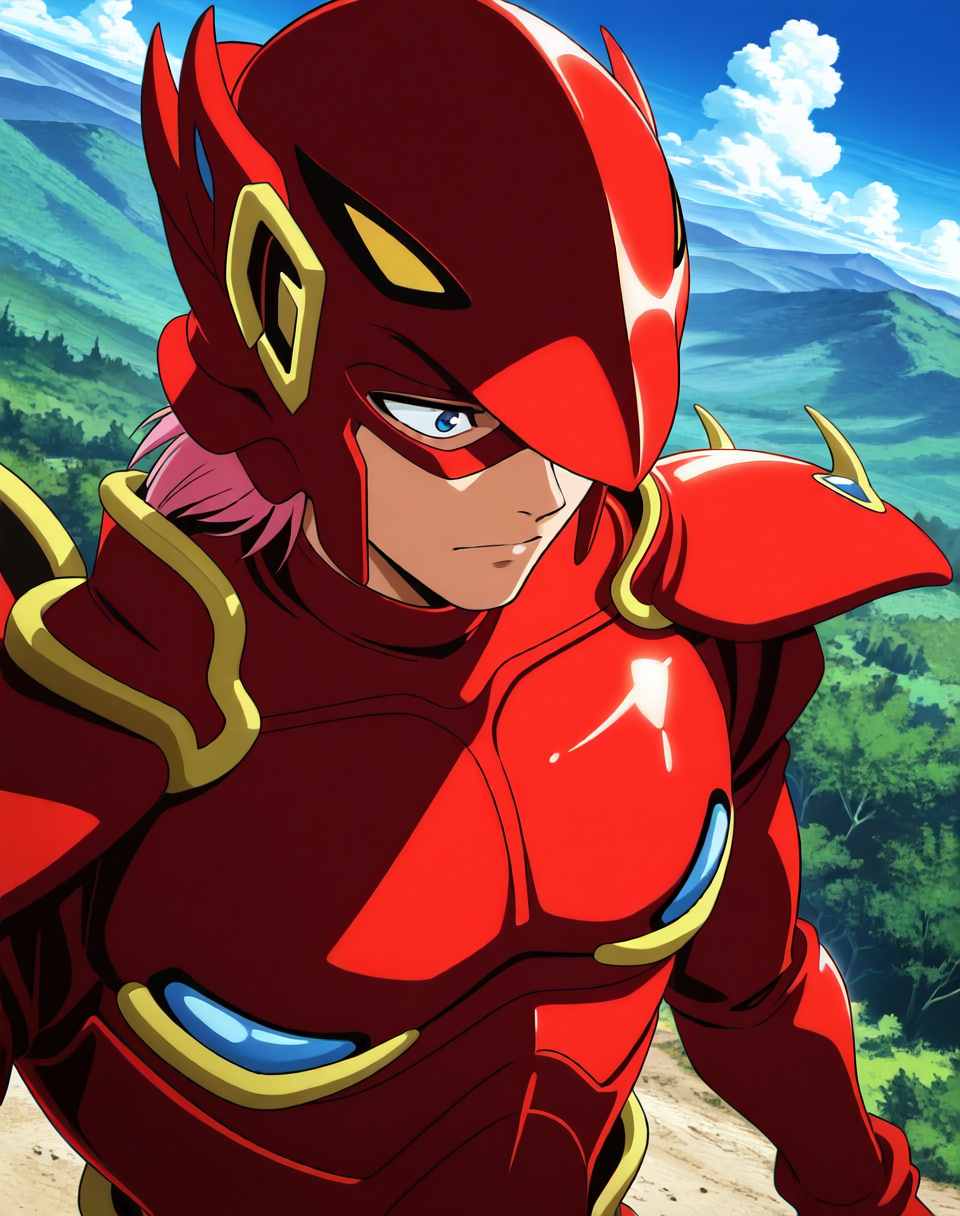 <lora:Mushra_(Shinzo)_(Illustrious)_(AD):1.5> Mushra, phoenix armor, Shinzo, 
exterior, vivid anime blue sky with detailed clouds, mountains, nature, dynamic action, dutch angle, chest focus, male focus, head turned to side, glossy armor, normal expression, 
BREAK: very awe, aesthetically pleasing, masterpiece, best quality, amazing quality, very aesthetic, perfect depth of field shot, absurd details, source_anime, masterclass anime, 
BREAK: lazypos (3),