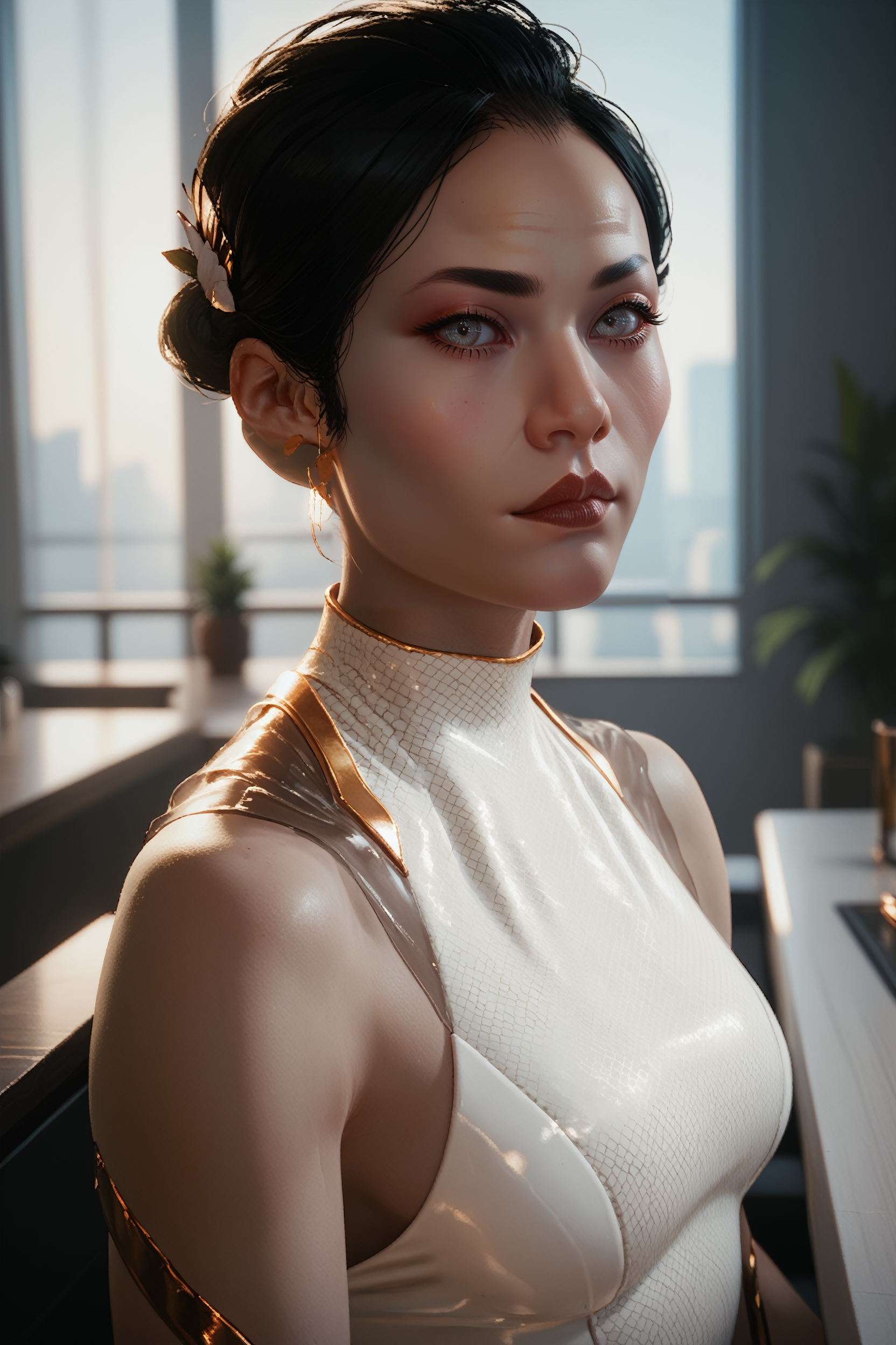 score_9, score_8_up, score_7_up, score_6_up
<lora:CyberHanako:1.0>
CyberHanako, 1girl, black hair, white eyes, looking at viewer, portrait