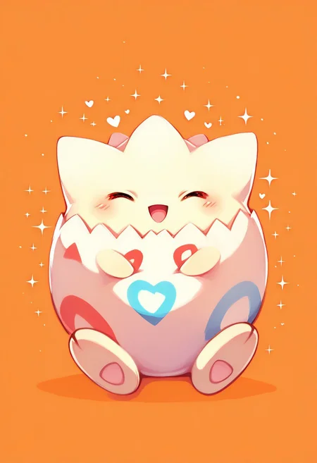 score_9, score_8_up, score_8, cute,
rating safe,
BREAK,
tgpi, blush, smile, open mouth, simple background, holding, sitting, full body, closed eyes, :d, heart, sparkle, happy, red background, orange background, animal focus,
BREAK,
smile, looking at viewer,
zPDXL, Expressiveh