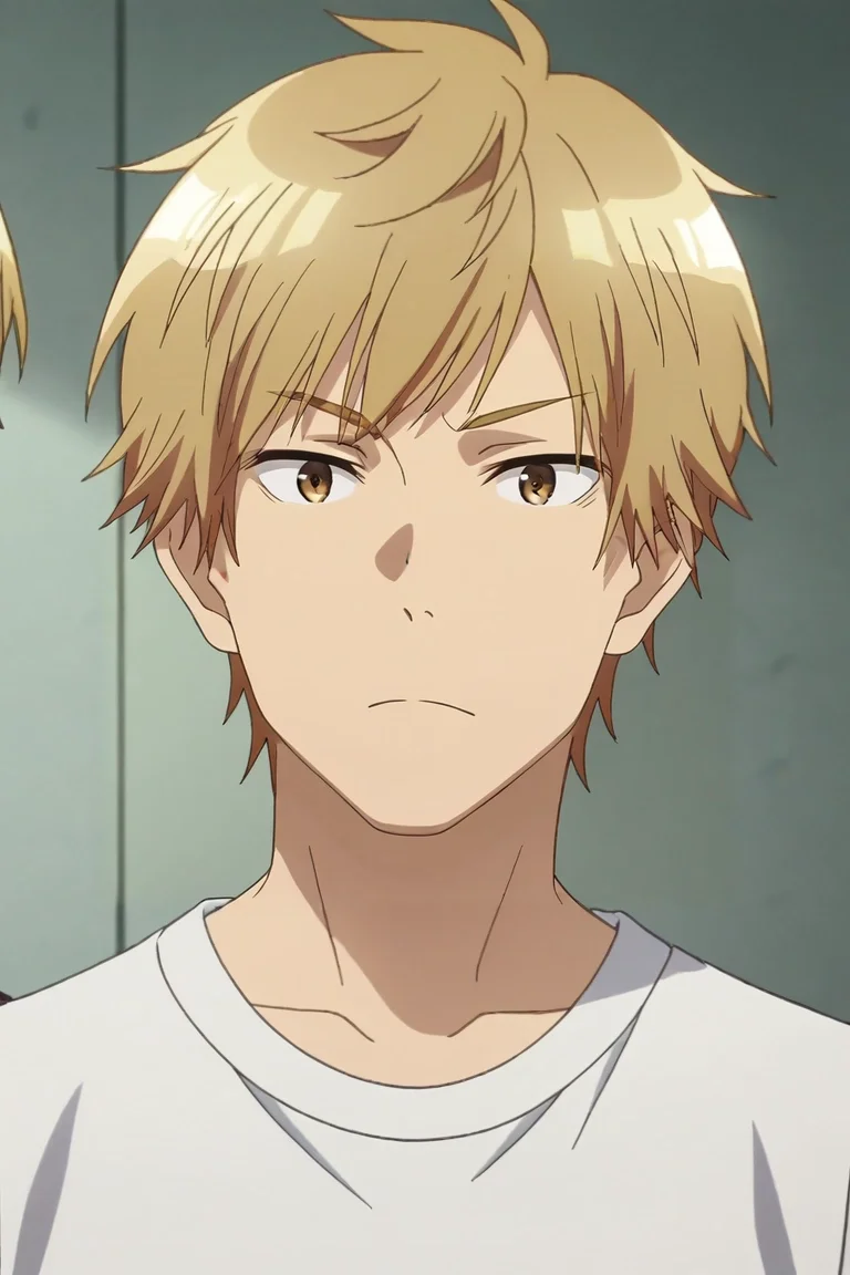 score_9, score_8_up, score_7_up, , rating_safe, intricate details, anime screencap, , official style, , , 1boy, solo, male focus, <lora:shuuji_nakamura_pony:0.76>, shuuji_nakamura, blonde hair, brown eyes, short hair, , , <lora:sdxl_lightning_8step_lora:1>