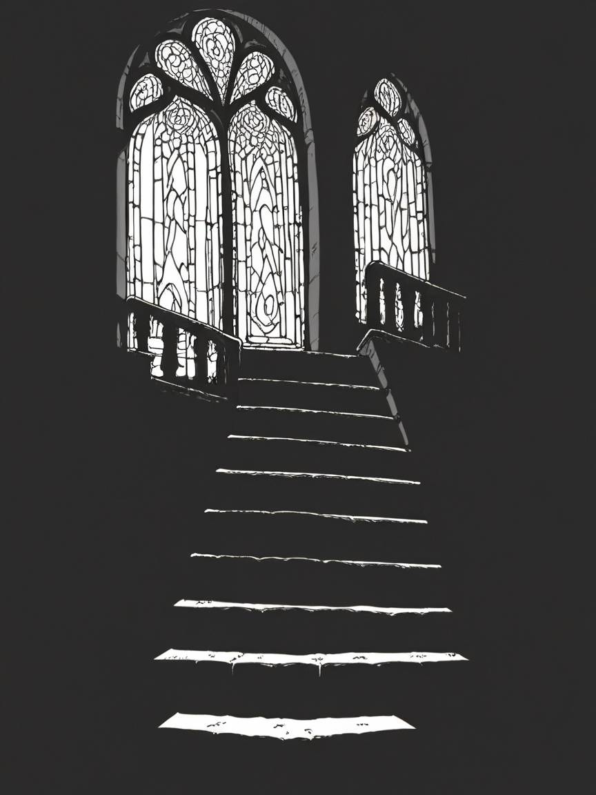 score_9, score_8_up, score_7_up, score_6_up, score_5_up, score_4_up,  <lora:c0ntr4stbwXLP:0.8> c0ntr4st, monochrome, high contrast, window, stairs, woman, full body,