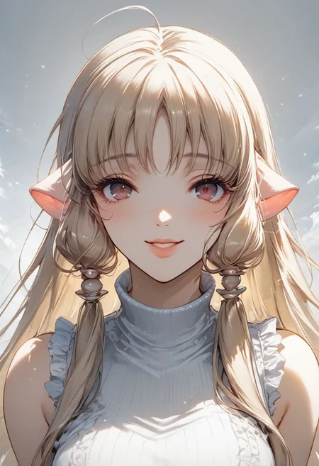 score_9, score_8_up, score_7_up,BREAK,
smile,1girl,solo,
Chobits,Chii,
edgSexyAttire, long hair,turtleneck, bare shoulders, sleeveless, lips,wearing edgSexyAttire,clothing cutout,sexy_attire
,Expressiveh,