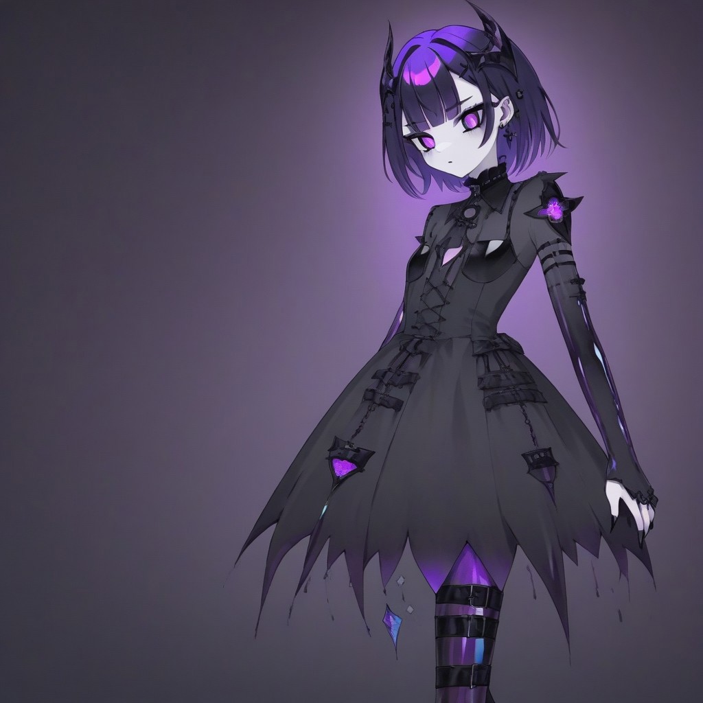 iridescent goth fashiom