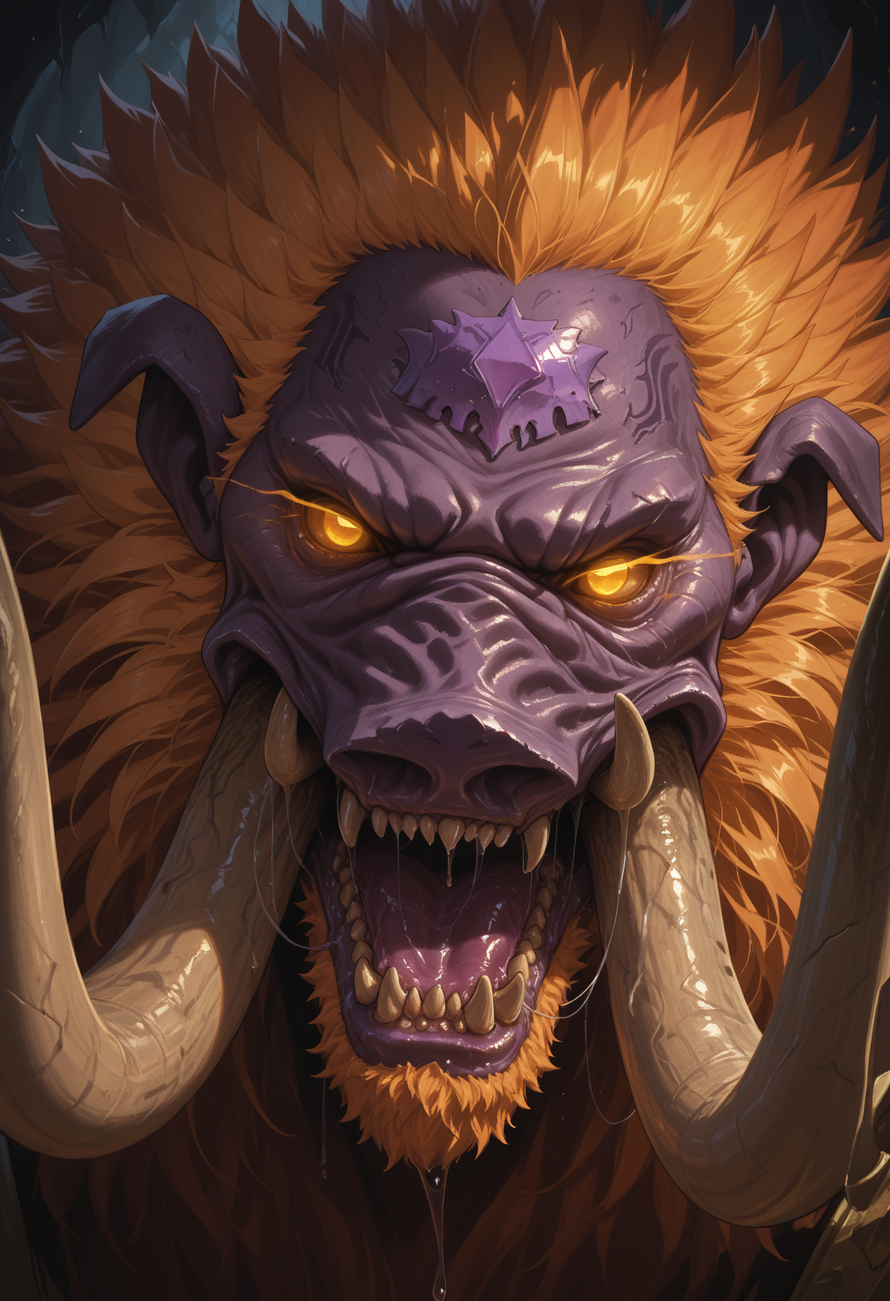 solo, dutch angle, dbg4n0n, monster, yellow eyes, no pupils, saliva string, purple forehead, glowing eyes, looking at viewer
zPDXL3, score_9, score_8_up, score_7_up, (detailed, perfect anatomy, masterpiece, high quality, best quality)
<lora:Pony\DarkBeastGanon__HyruleWarriors_V1:0.8>