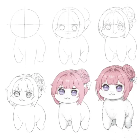 score_9, score_8_up, score_7_up BREAK  howtodraw, greyscale,  4 steps, mothman, p1girl, solo, chibi, doro, creature, :3, pink hair, purple eyes, hair bun, hair bow, white skin, solid circle eyes <lora:How_to_draw_step_by_step_2:1.2> <lora:Doro_X_PDXL_V1:1>