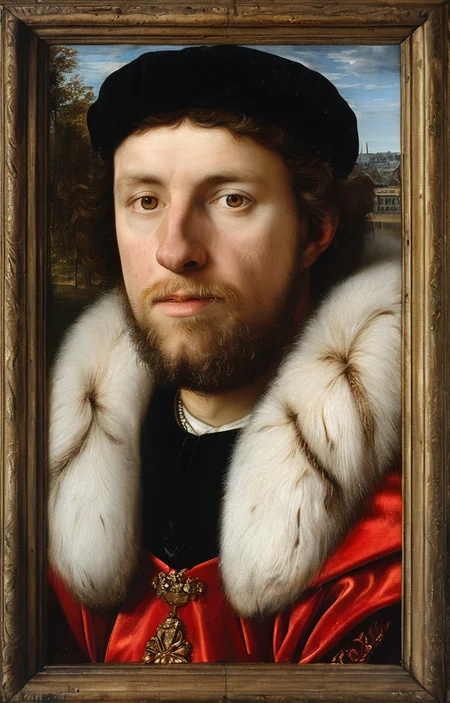 masterpiece,best quality,<lora:tbh185-sdxl:0.8>,illustration,style of ambrosius benson, portrait of noble man