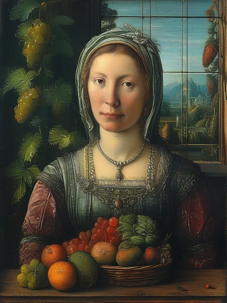 masterpiece,best quality,oil painting ,still life,<lora:tbh107-sdxl-dim64:1>,style of Albrecht Altdorfer