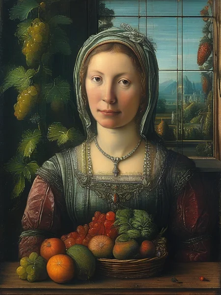 masterpiece,best quality,oil painting ,still life,<lora:tbh107-sdxl-dim64:1>,style of Albrecht Altdorfer